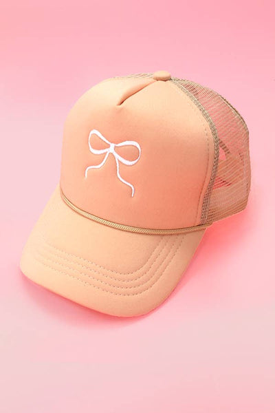 Bow Trucker Hat Black