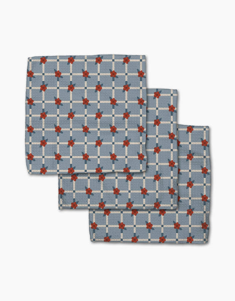 Floral Parade Grid Dishcloth Set
