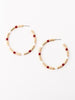 Large Nellie Crimson & White Earrings