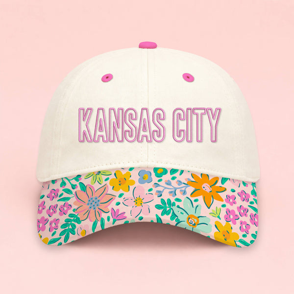 Custom Homewood Embroidered Hat | Blush Rainbow Thistle: Bold Outline / Hot Pink
