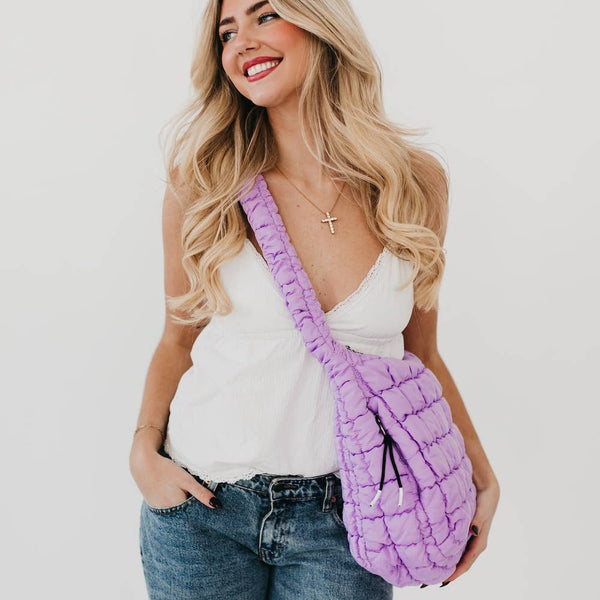 Carmen Quilted Hobo Tote Bag: Emerald