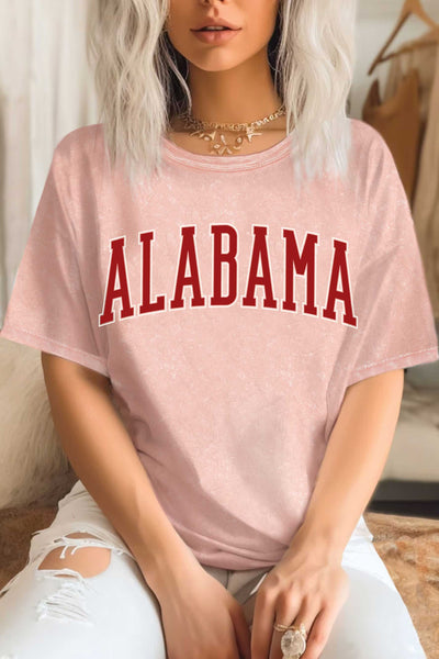 ALABAMA PUFF MINERAL GRAPHIC TSHIRTS: DUSTY PINK