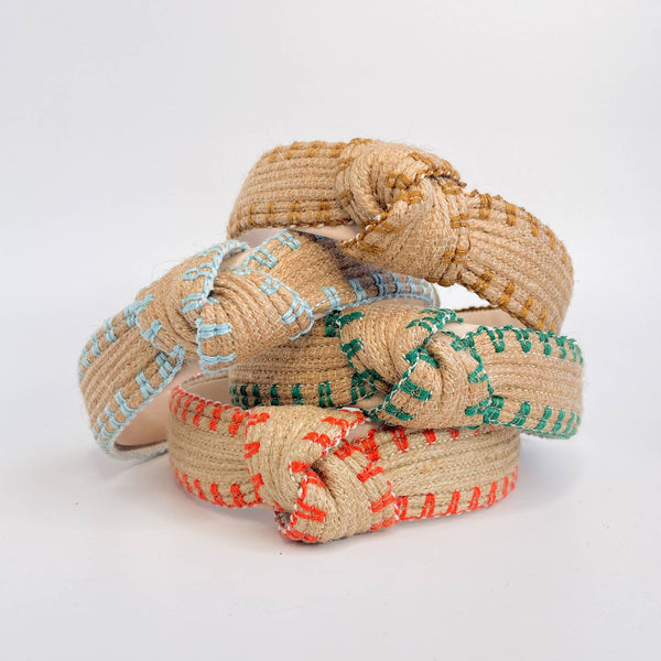 Woven Rattan Knot Headband: Assorted