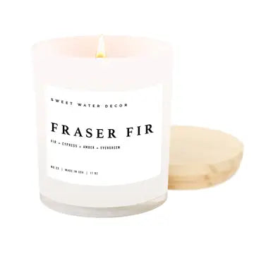 Fraser Fir Soy Candle with wooden Lid