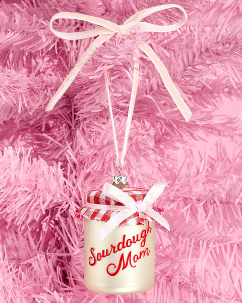 Sourdough Mom Glass Ornament | funny holiday baker gift
