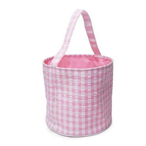 Pink Gingham Easter Basket
