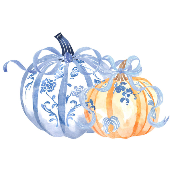 Neoprene Wine Tote - Chinoiserie Pumpkins: Chinoiserie Pumpkins