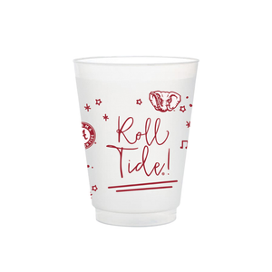 Alabama Frosted Flex Party Cups (8-Pack): AL401242