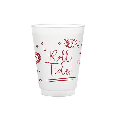 Alabama Frosted Flex Party Cups (8-Pack): AL401242
