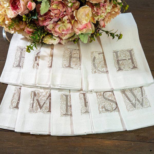 Monogram Assortment Linen Towel - Thumbnail 5