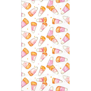 Paper Guest Towels Pack of 16 Pink Candy Corn Rosanne Beck