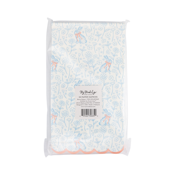 Bunny Pattern Scallop Guest Napkin (24ct)