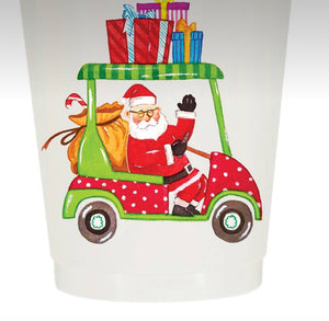 Golf cart pack of 6 frosted cups