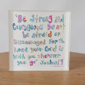 JOshua 1:19 Acrylic Block