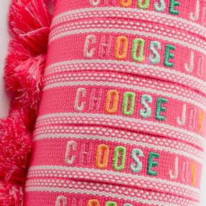 Hot Pink Choose Joy Bracelet