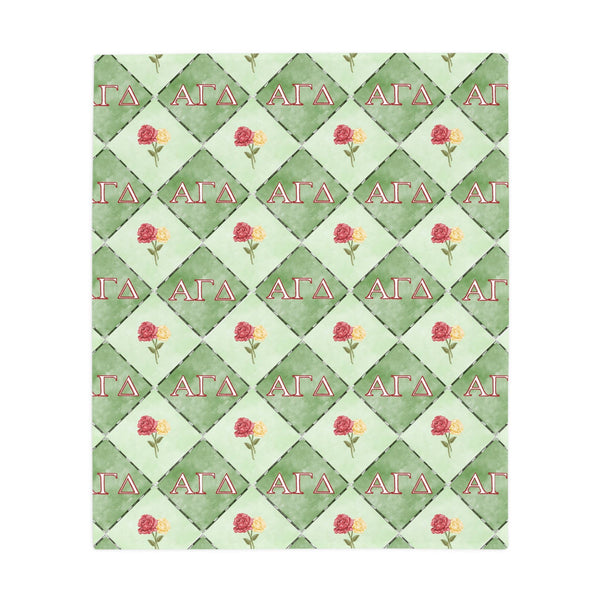 Alpha Gamma Delta Flannel Fleece Blanket, Sorority