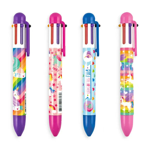 Assorted Colors Click Pens - Unique Unicorn