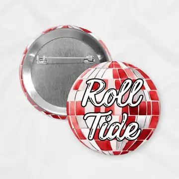 Roll Tide Disco Ball Button