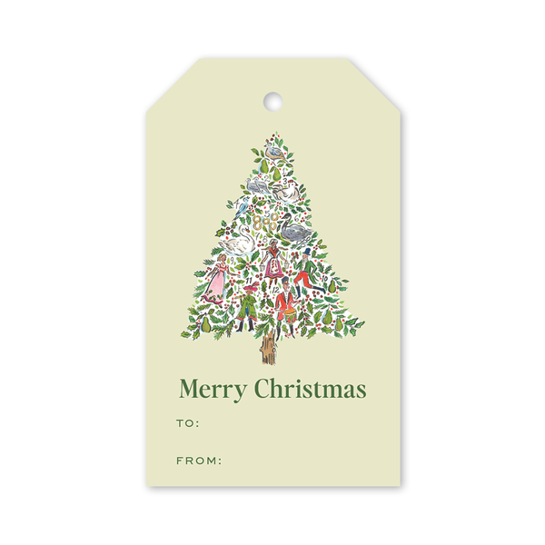 Twelve Days Greenery Tree Gift Tags