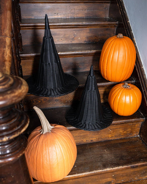 Faux Wicker Witch Hat - 18"