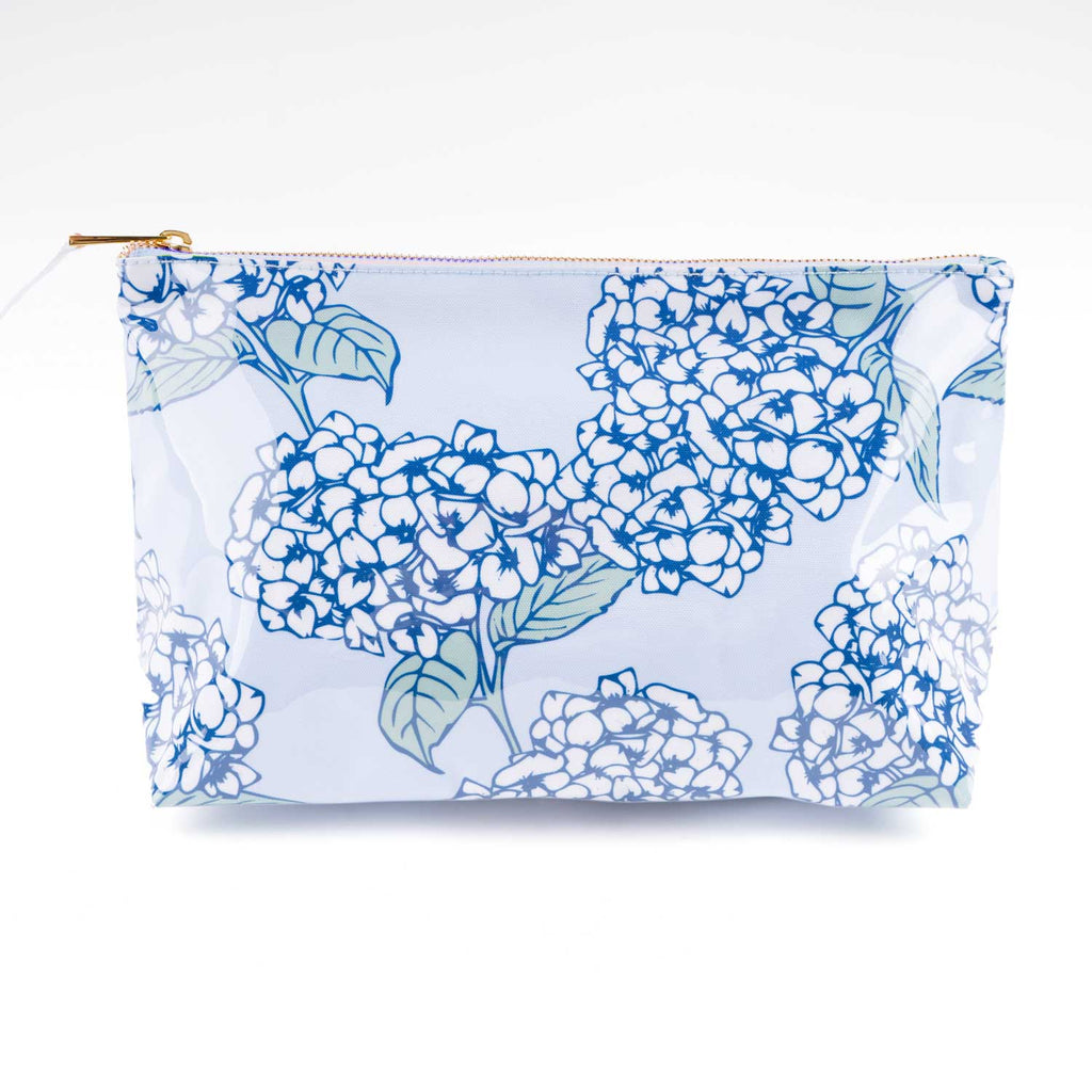 Hydrangea Stem Clear Coated Travel Cosmetic Case - Thumbnail 3