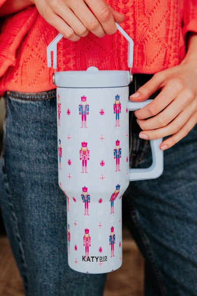 Nutcracker Light Blue Christmas Wholesale Tumbler Cup: Light Blue