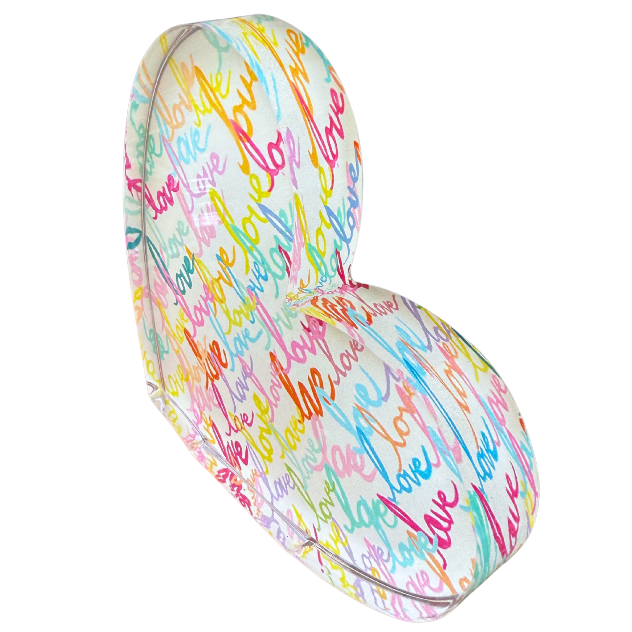 “Sideways Love Heart” Acrylic Shelfie: Small