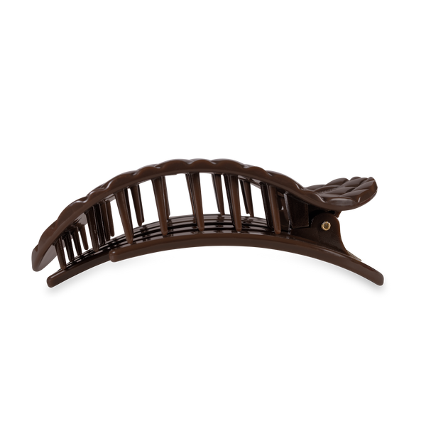 Flat Round Hair Clip | Large | Truly Taupe Quilted