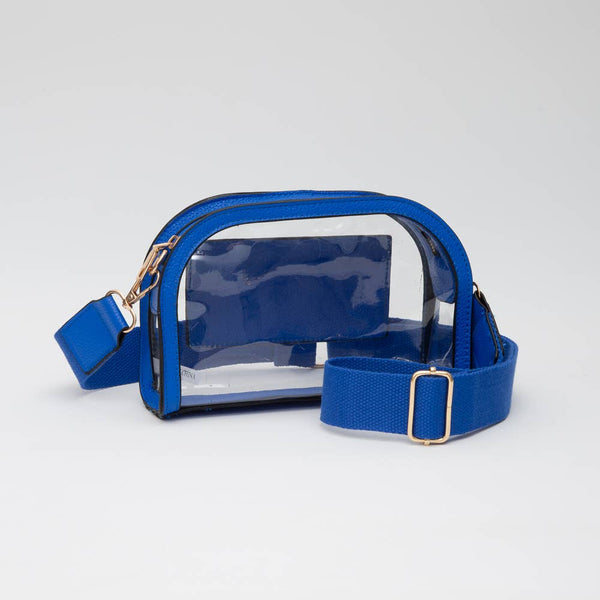 Game Day Stadium Clear Crossbody Bag: Silver