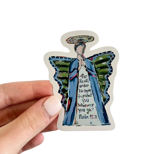 To Protect Guardian Angel Vinyl Removable Sticker