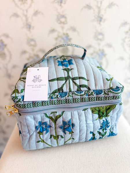 Iris Luxe | Quilted Cosmetic Bags-set of 3