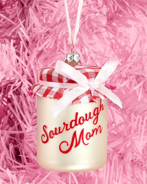 Sourdough Mom Glass Ornament | funny holiday baker gift