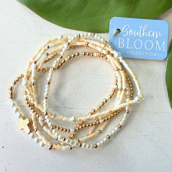 Layered in Grace Bracelet Stack- Natural