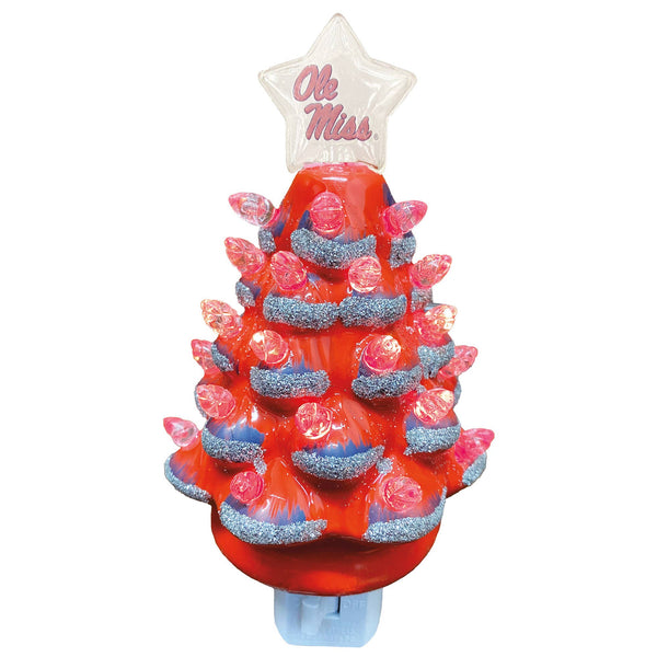6.5" Ole Miss Xmas Tree Nite Lite