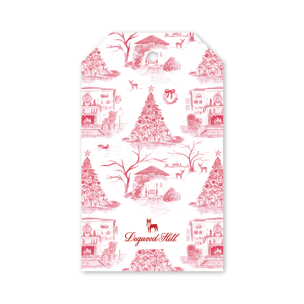 Christmas Toile Tree Gift Tags