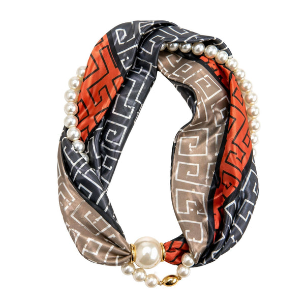 Luxe Pearl Scarf Necklace