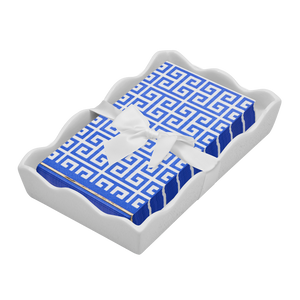 Ceramic Wave Napkin Holder with Tray