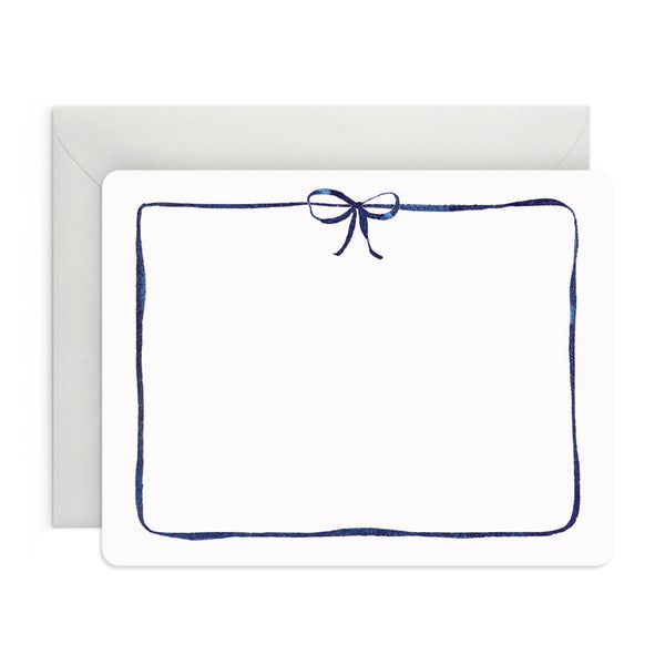Navy Bow Flat Notes – Boxed Set of 8 Notecards