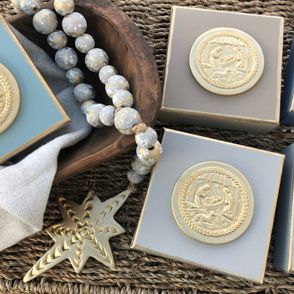 Blessing Beads With Star Of Bethlehem: Grey