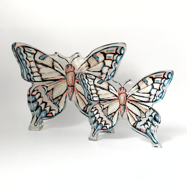NEUTRAL BUTTERFLY ACRYLIC BLOCK: LARGE ACRYLIC