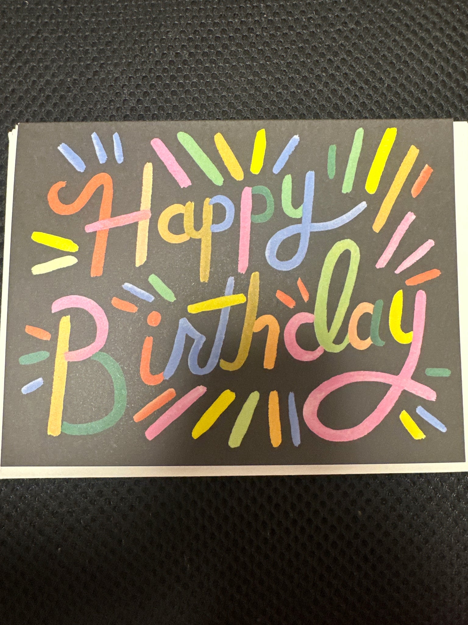 Rifle Paper Black colorful Happy Birthday Card