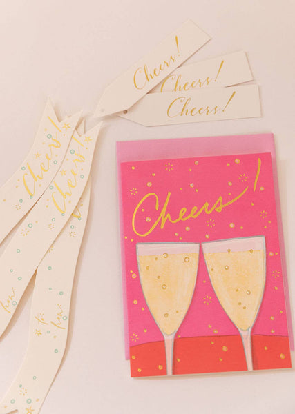 Pink Cheers Greeting Card