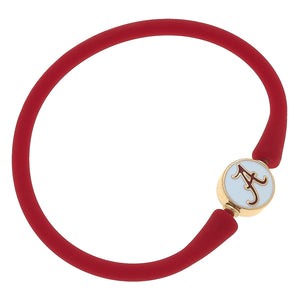 Alabama Crimson Tide Silicone Bali Bracelet-Crimson