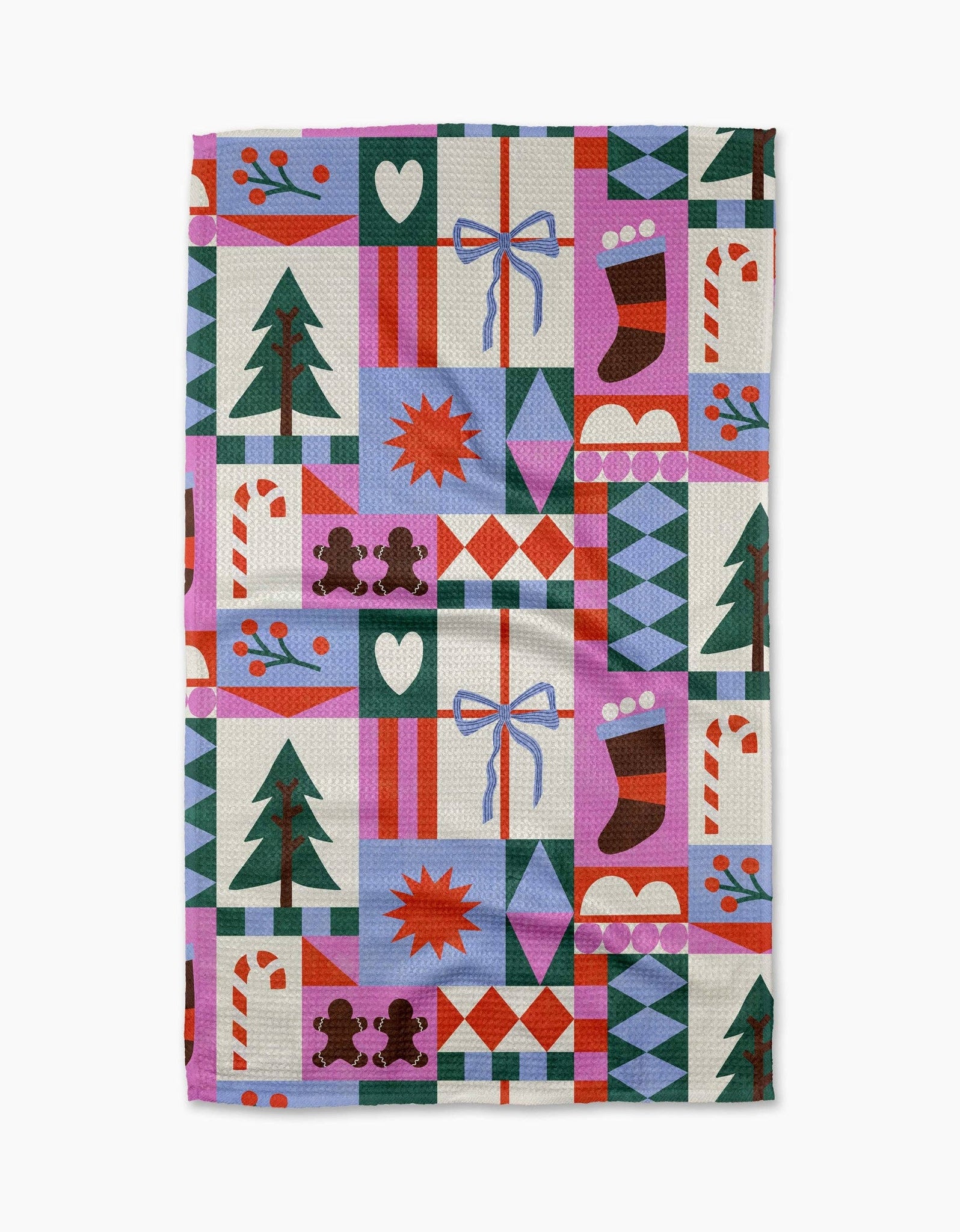 Festive Christmas Quilt Tea Towel