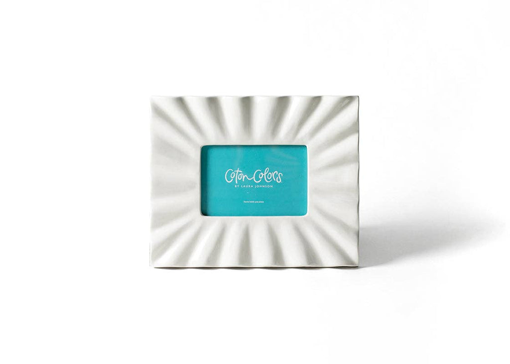 White Ruffle Rectangle Signature White Ruffle Rectangle Frame – The Cottage Basket