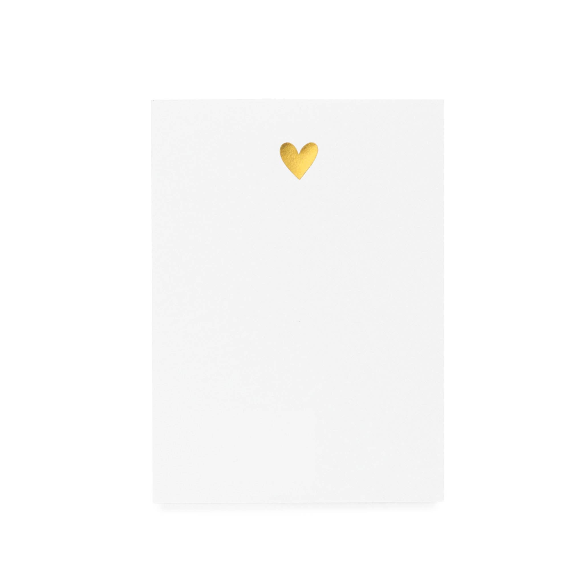 Mini Notepad, Gold Heart
