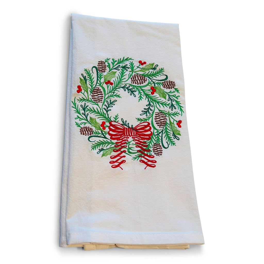 Towel - Swirl Wreath with Bow - Thumbnail 2