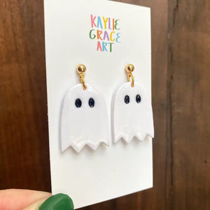 Clay Cute Ghost Dangle Earrings