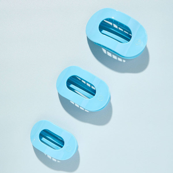 Flat Round Hair Clip | Large | Summer Sky