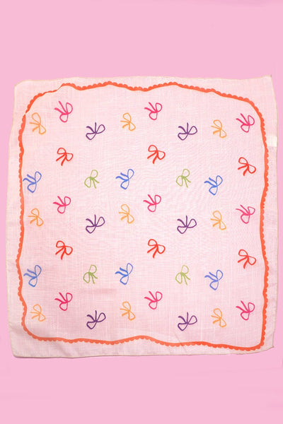 MULTI COLOR BOW PRINT BANDANA SCARF